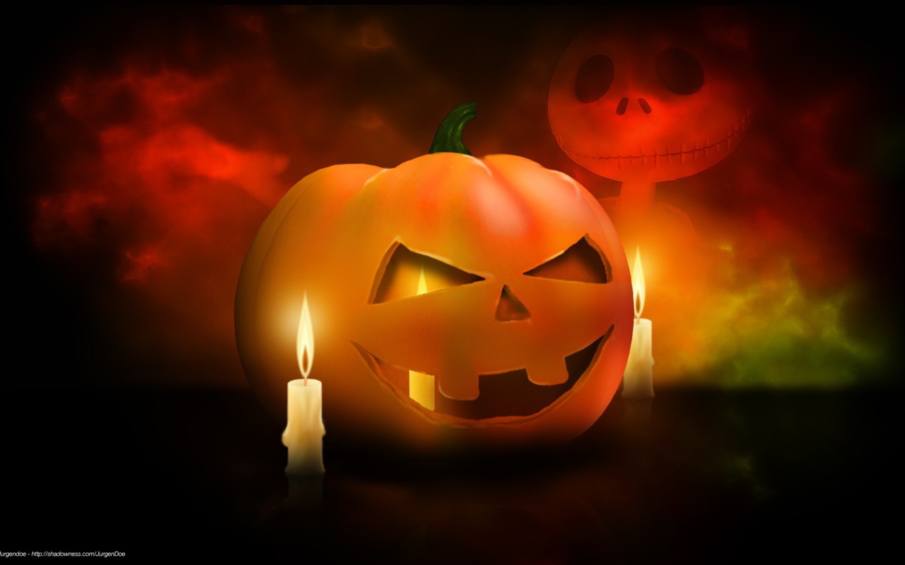 Тыква и свеча