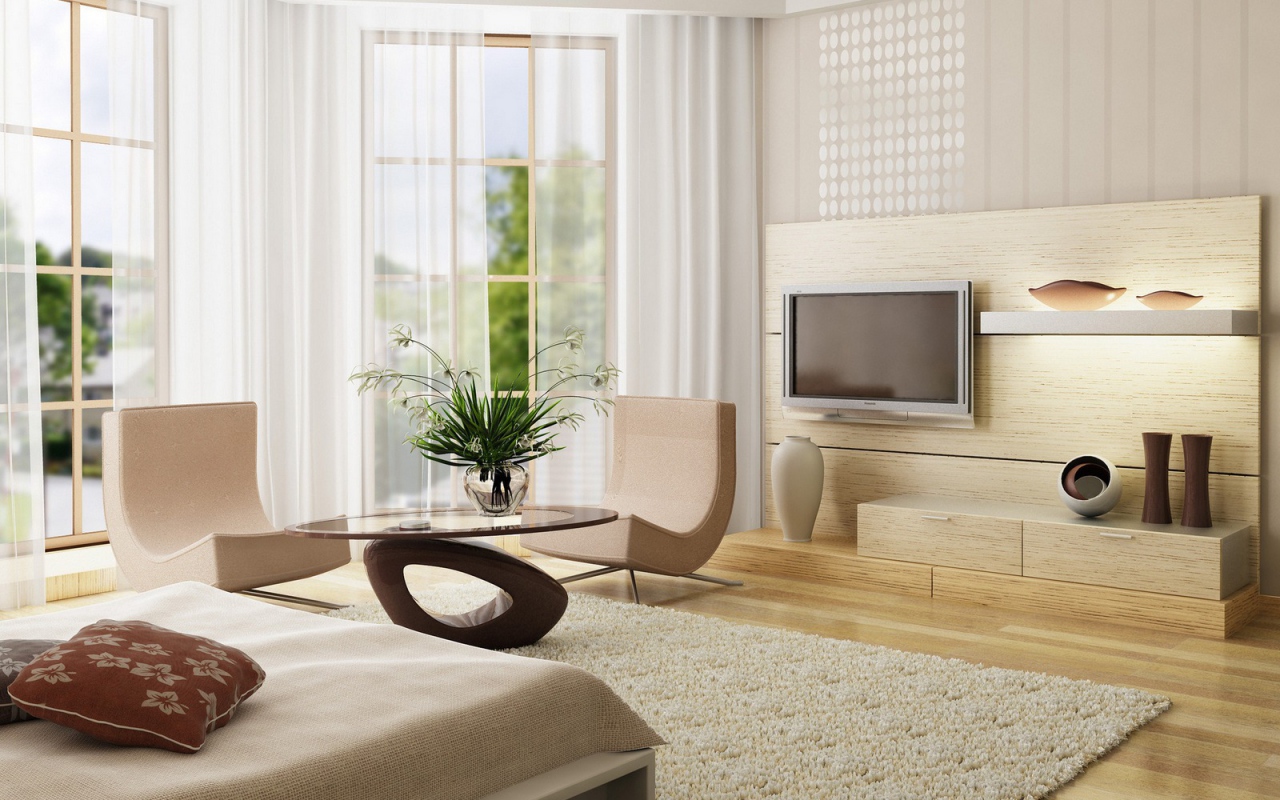 Светлая гостиная 