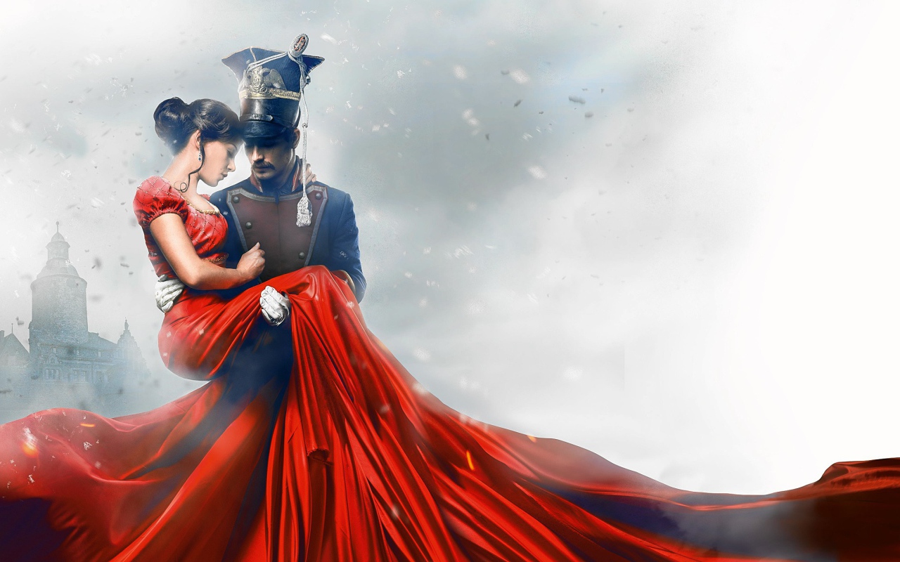 Девушка на руках у мужчины