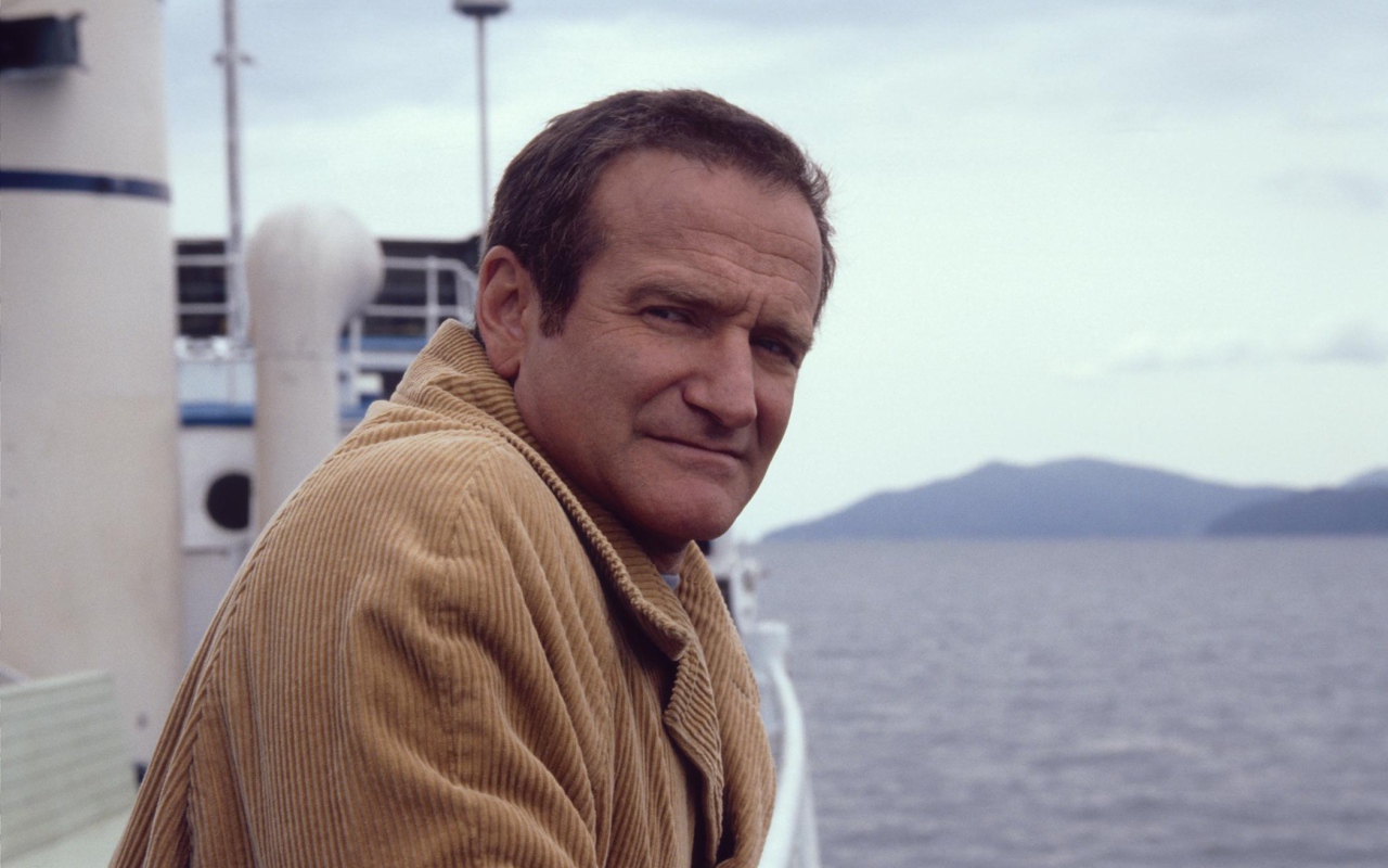 Актер Робин Уильямс на борту корабля