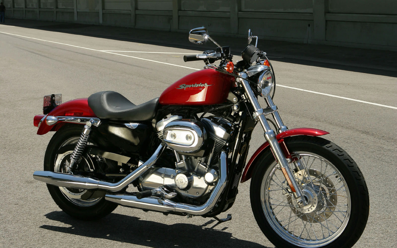 Красивый мотоцикл Harley-Davidson XL 883R Sportster Roadster