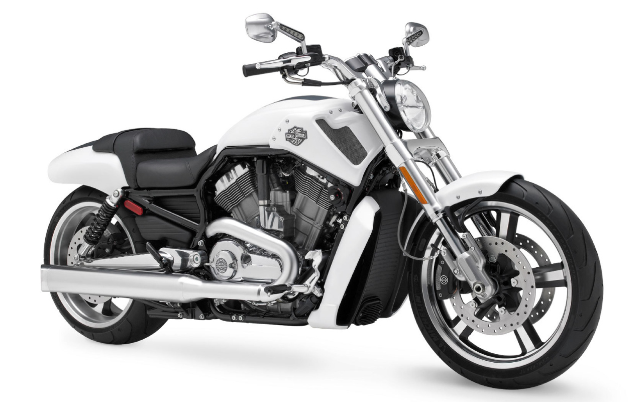 Новый мотоцикл на дороге Harley-Davidson V-Rod Muscle