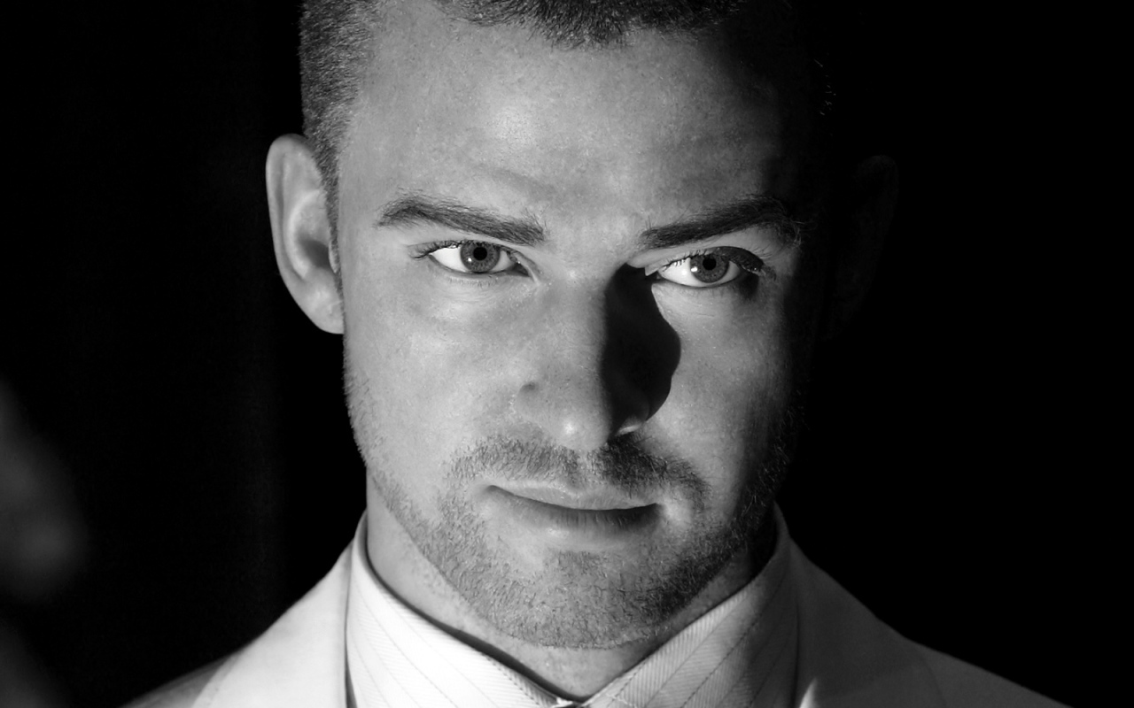 Джастин Тимберлейк черно-белая фотосессия