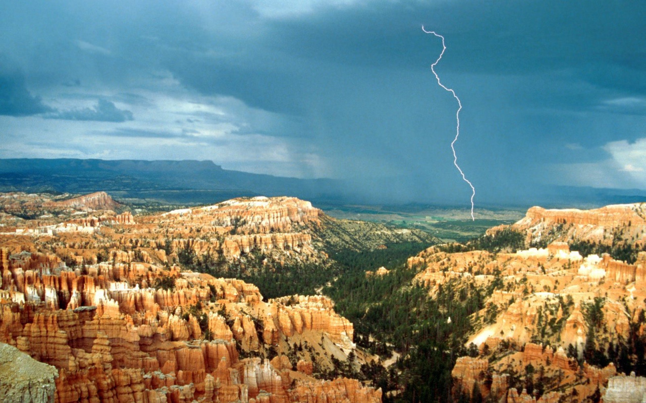 Молния ударила в землю
