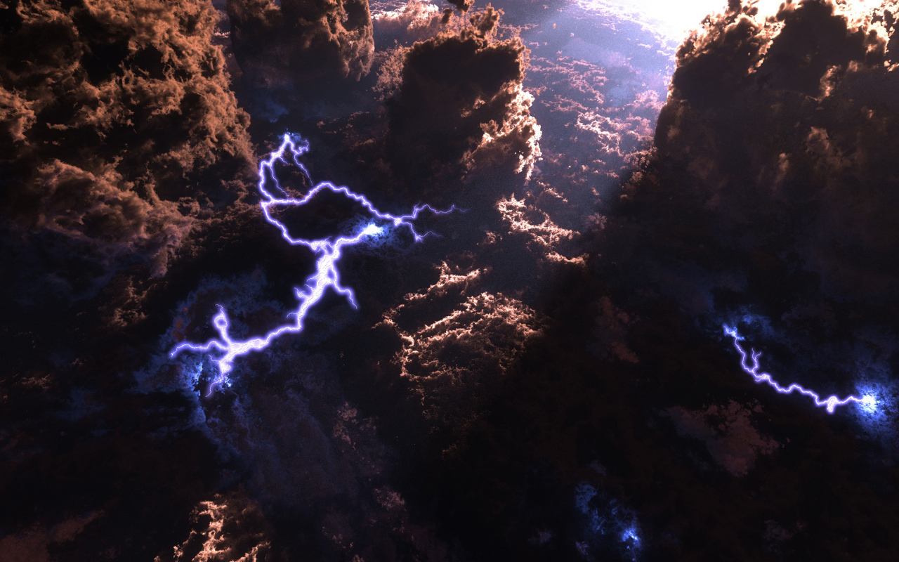 Вид на грозу сверху