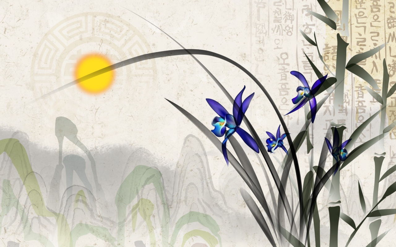 Ирис на картине