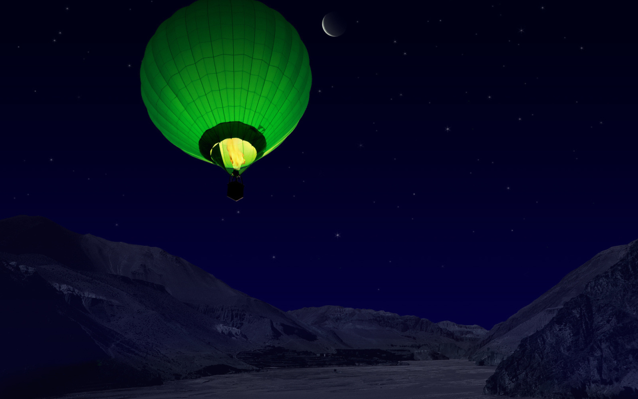 Ночной полет на воздушном шаре