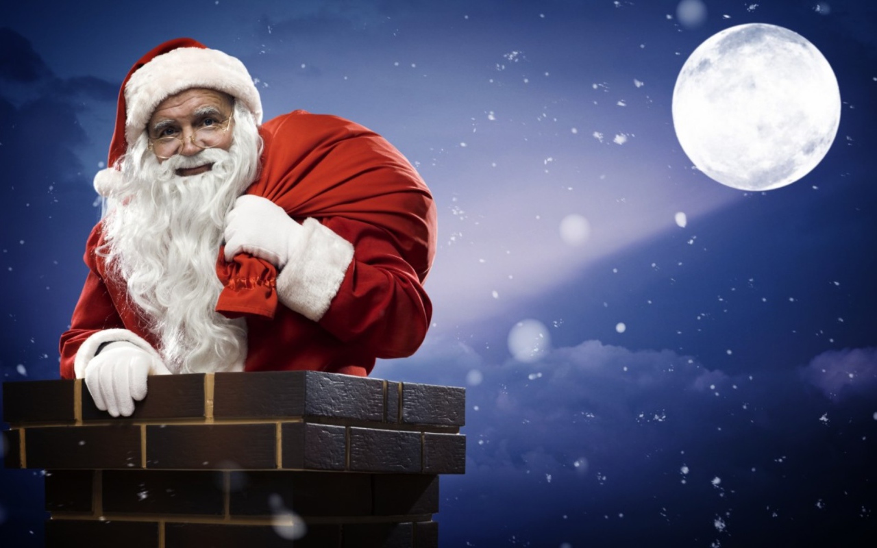 Санта Клаус в трубе