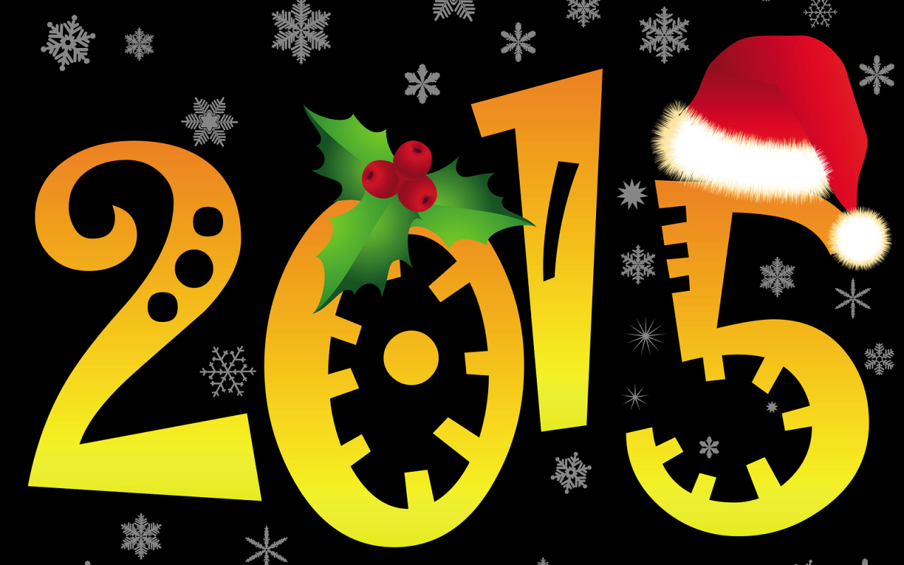 2015 на черном фоне