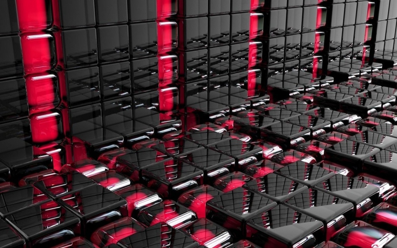 Абстракция из черных и розовых плиток