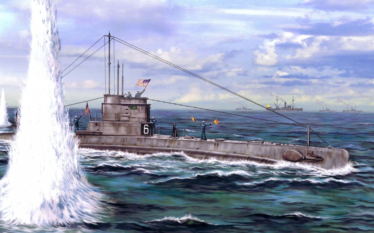 Взрыв у борта подводной лодки