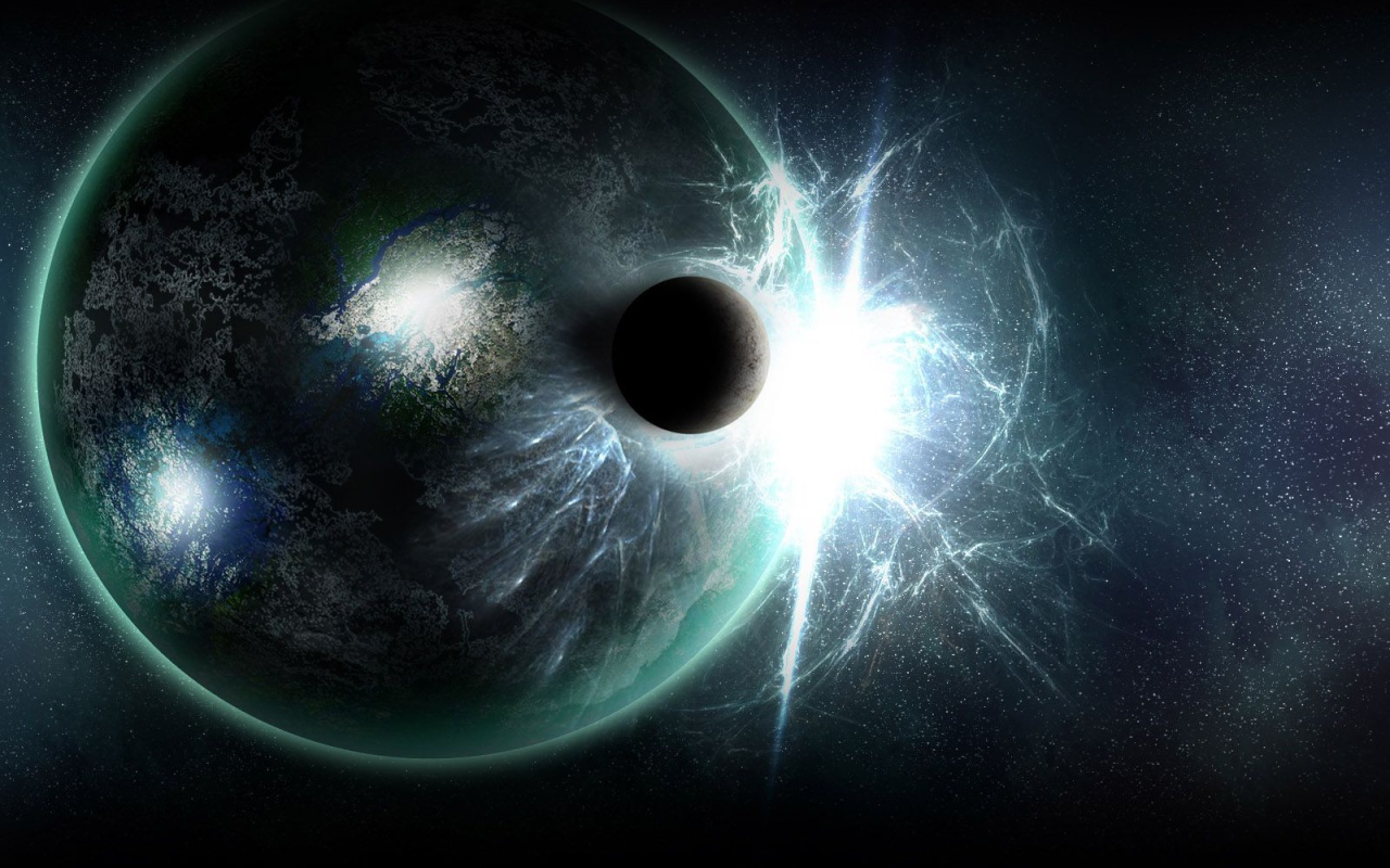 Столкновение планет в космосе