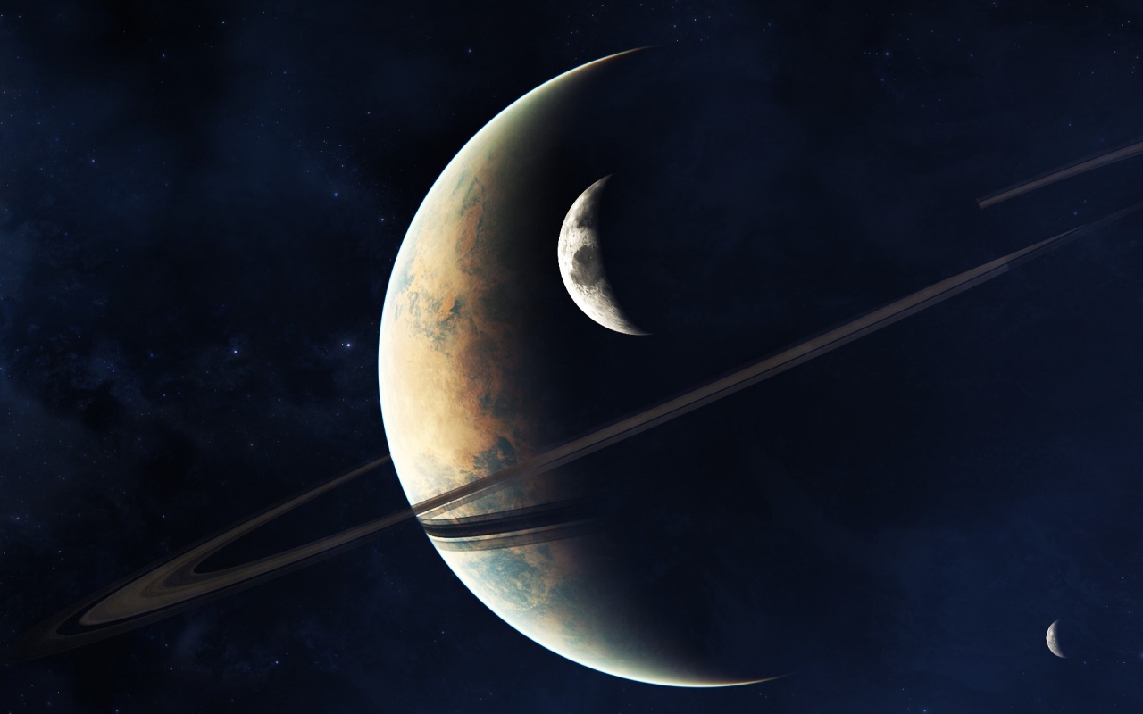 Гигантская планета со спутниками