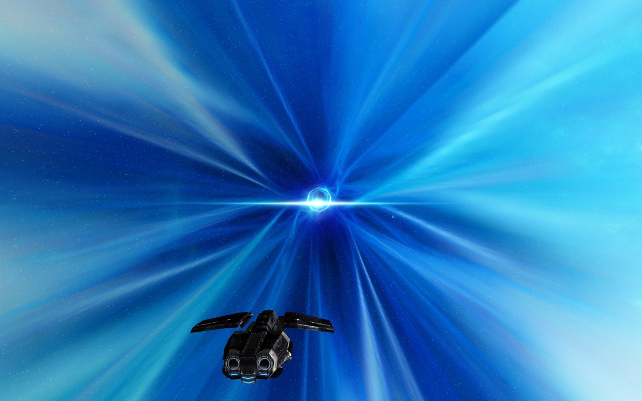 Космический корабль в гипер пространстве