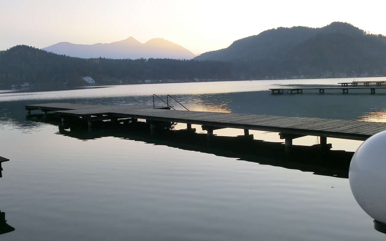 Причал на озере Клопайнер Зее, Австрия