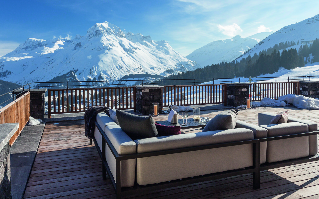 Ресторан на горнолыжном курорте Лех, Австрия