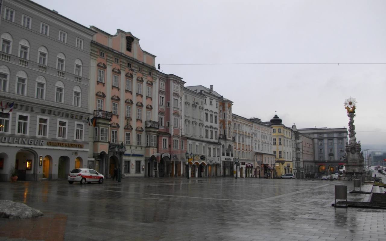 Центральная площадь в городе Линц, Австрия