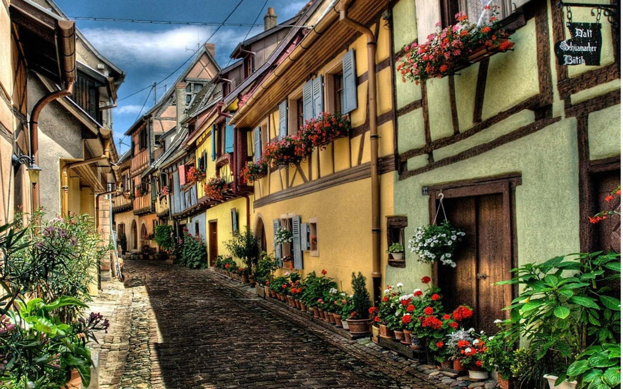 Старинные дома в Эльзасе, Франция