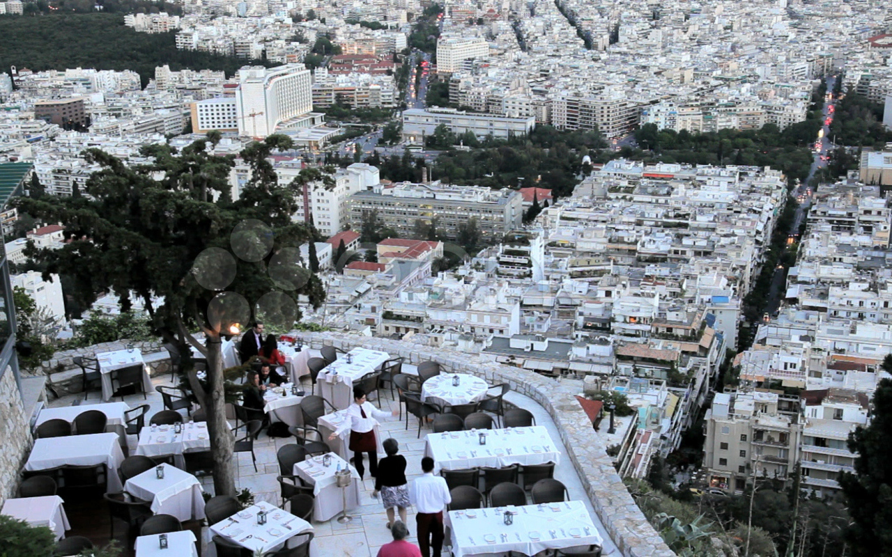 Ресторан на холме в Афинах