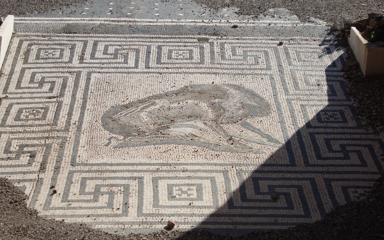 Старинная фреска в Помпеях, Италия