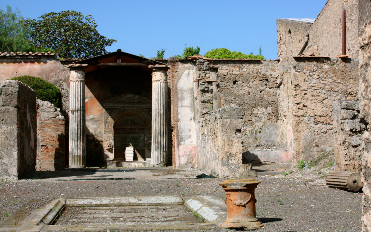 Древняя вилла в Помпеях, Италия