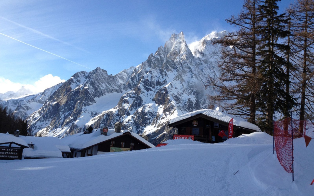 Горнолыжная база на курорте Курмайор, Италия