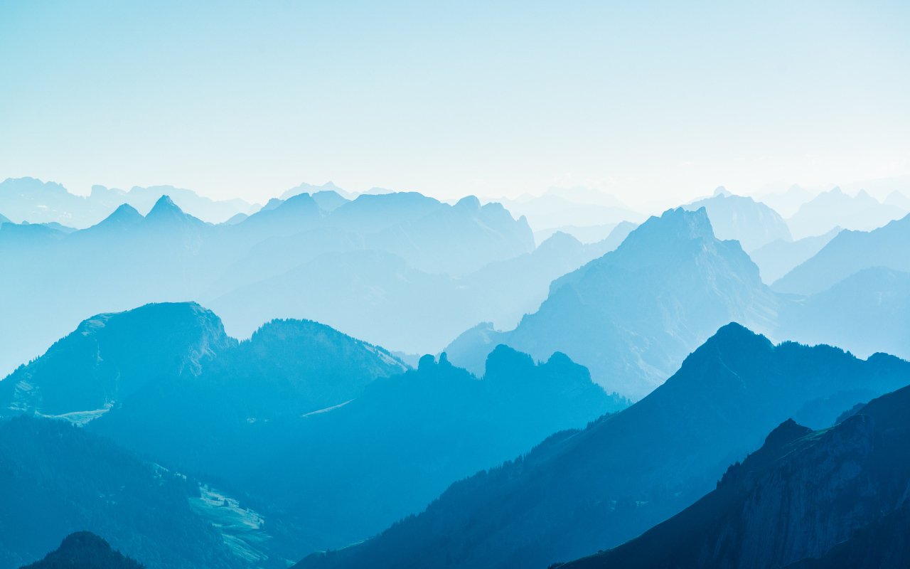 Вид на южные Альпы, Швейцария
