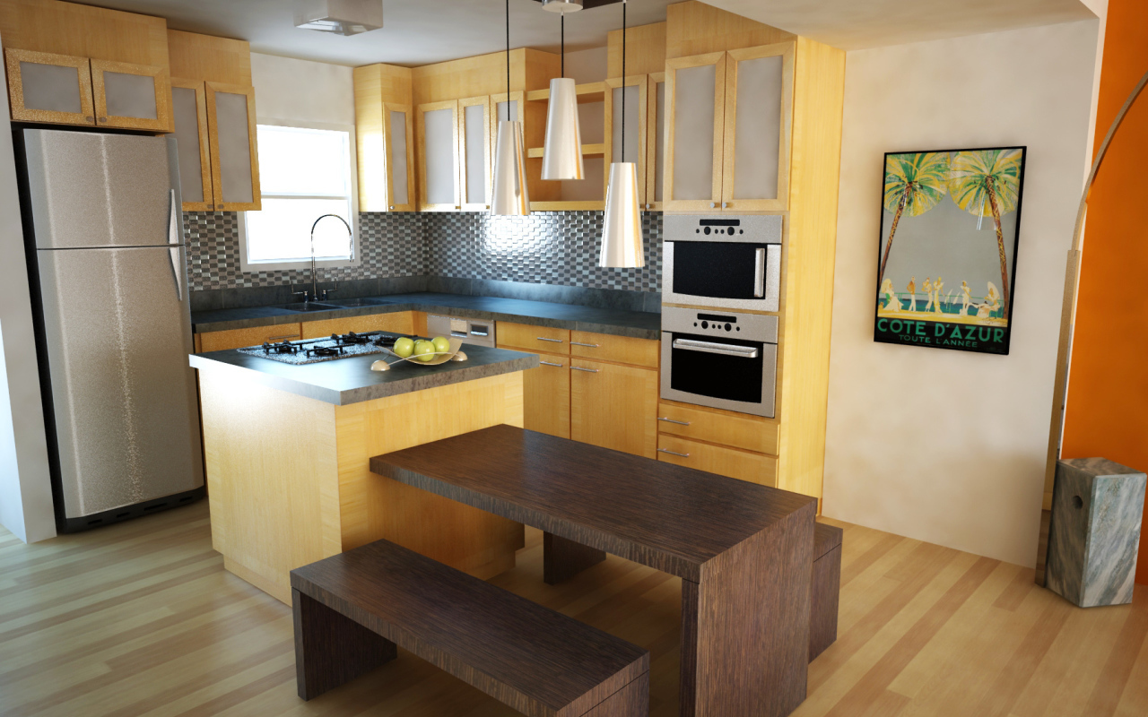 Небольшой стол на кухне