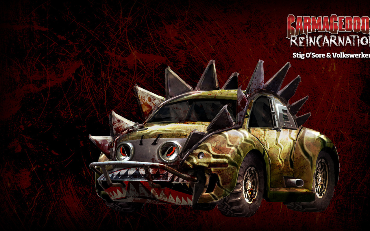 Автомобиль на постере игры Carmageddon Reincarnation