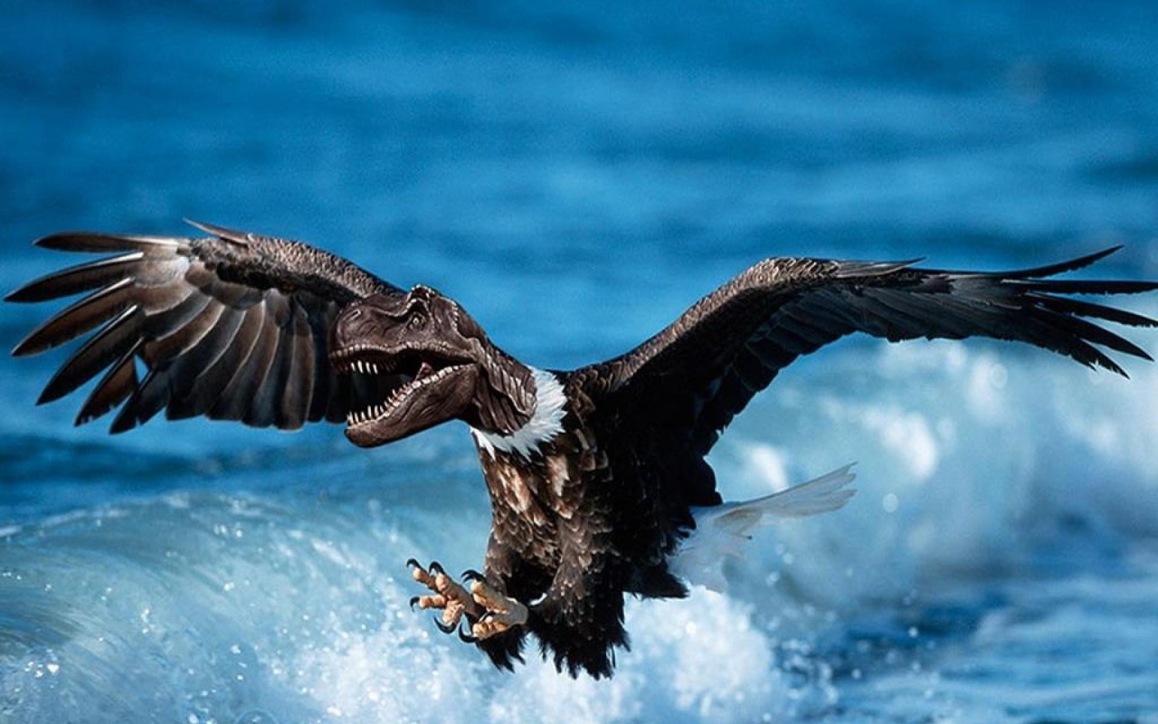 Дино орел в небе