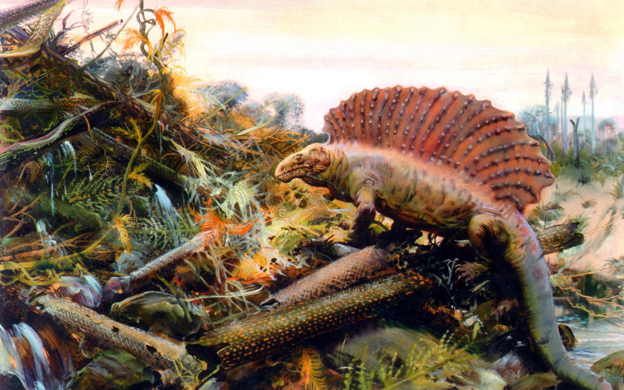 Динозавр на обломках