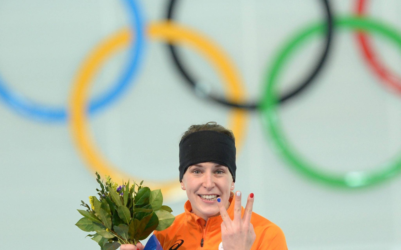  Голландская конькобежка Ирен Вюст обладательница золотой и двух серебряных медалей в Сочи