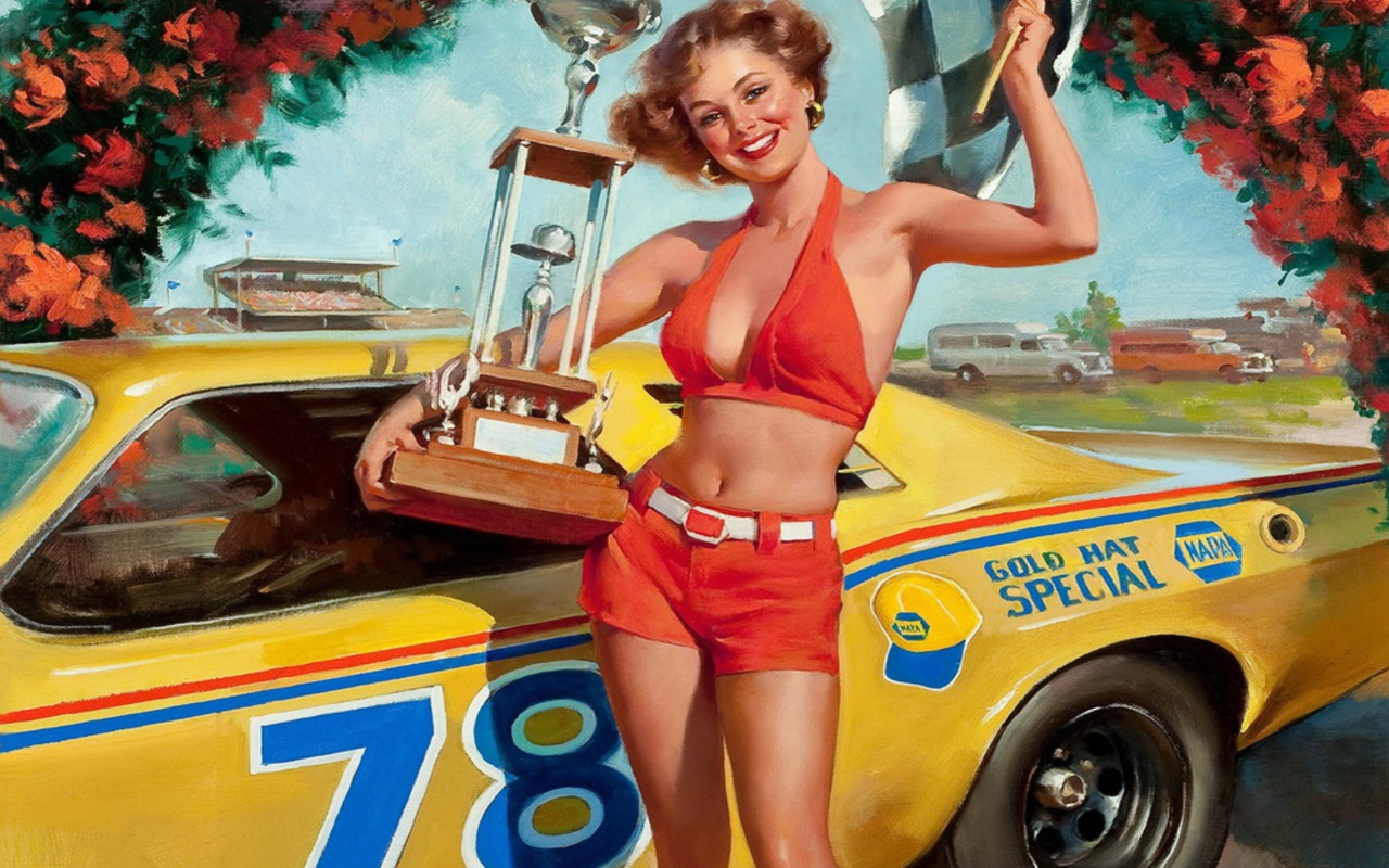 Девушка гонщица