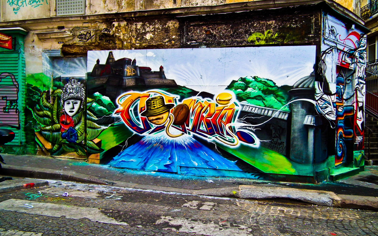 Многоцветное граффити