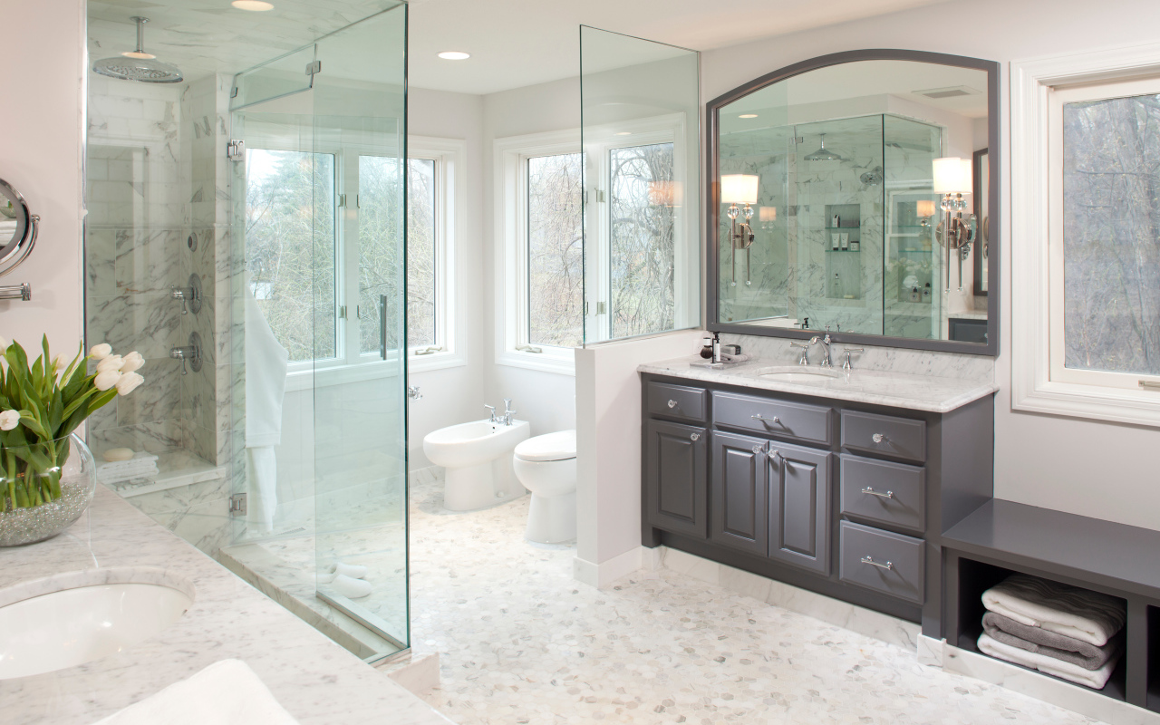 Приятный стиль оформления ванной