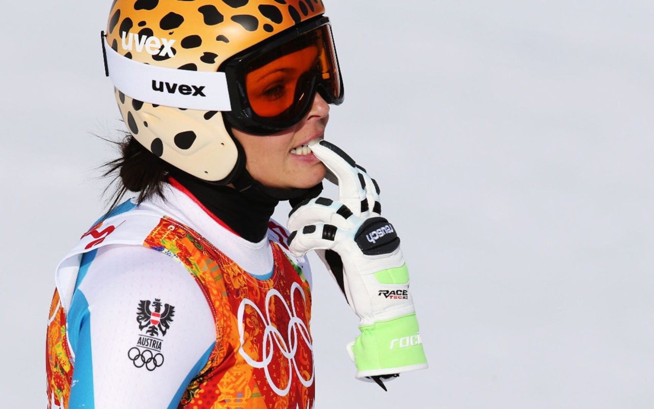 Николь Хосп из Австрии серебряная и бронзовая медаль на олимпиаде в Сочи 2014 год