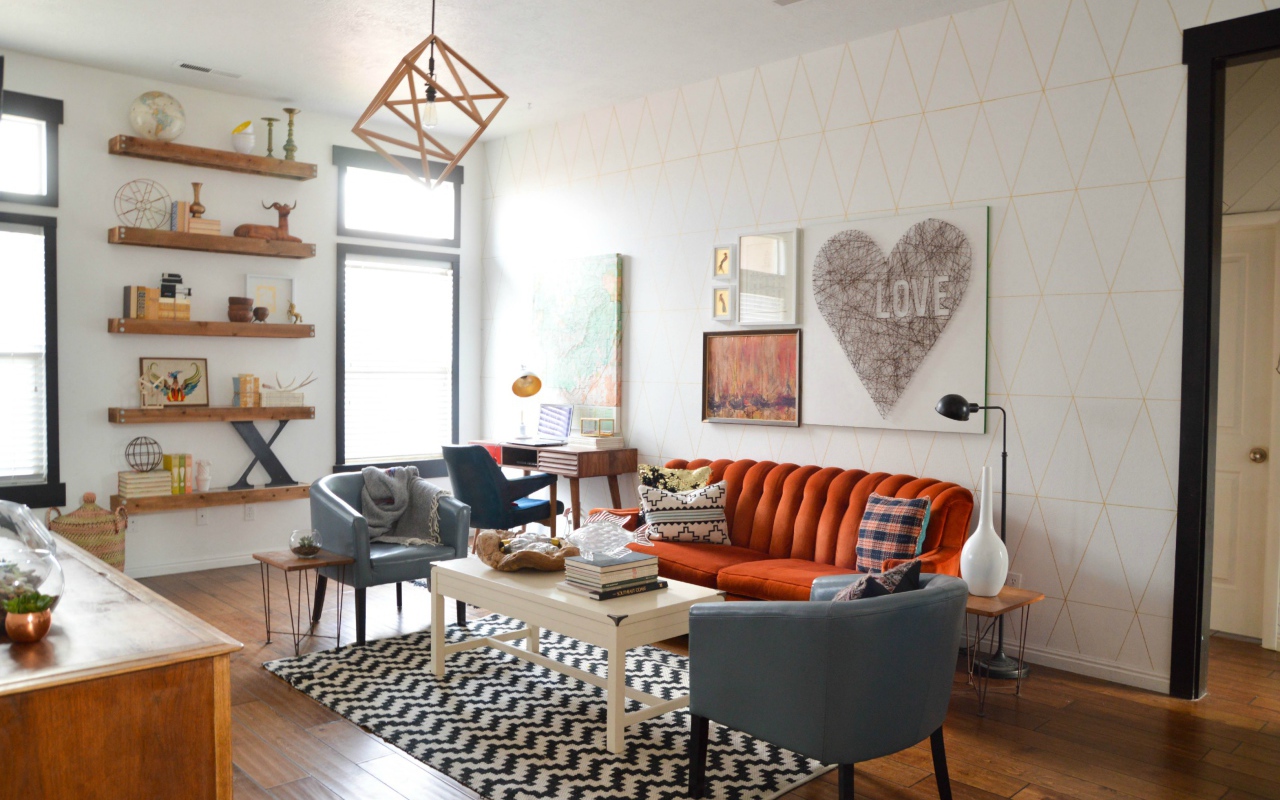 Винтажное оформление гостиной