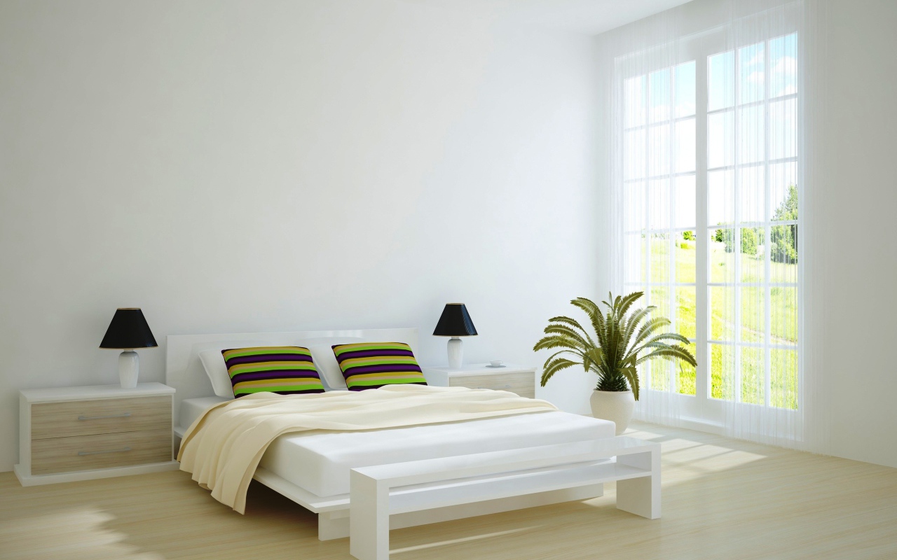 Белый стиль для спальни
