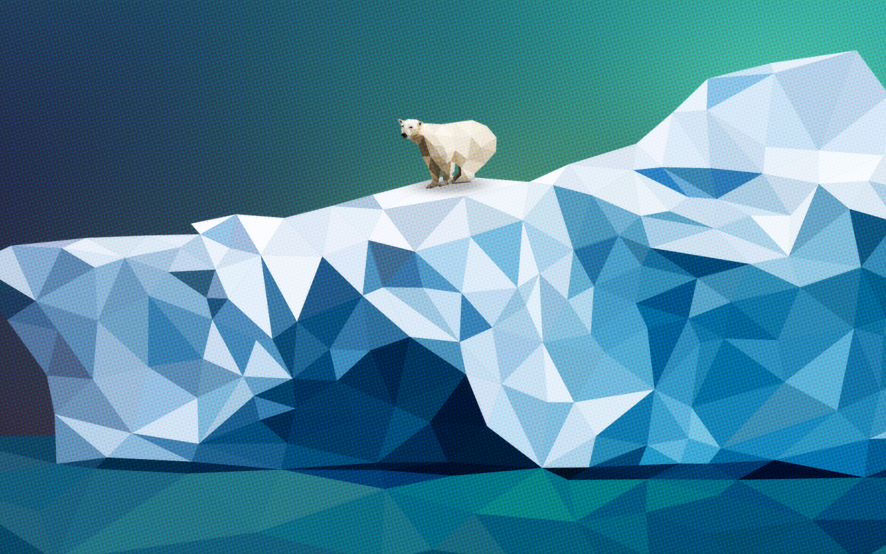 Медведь на леднике, 3Д графика