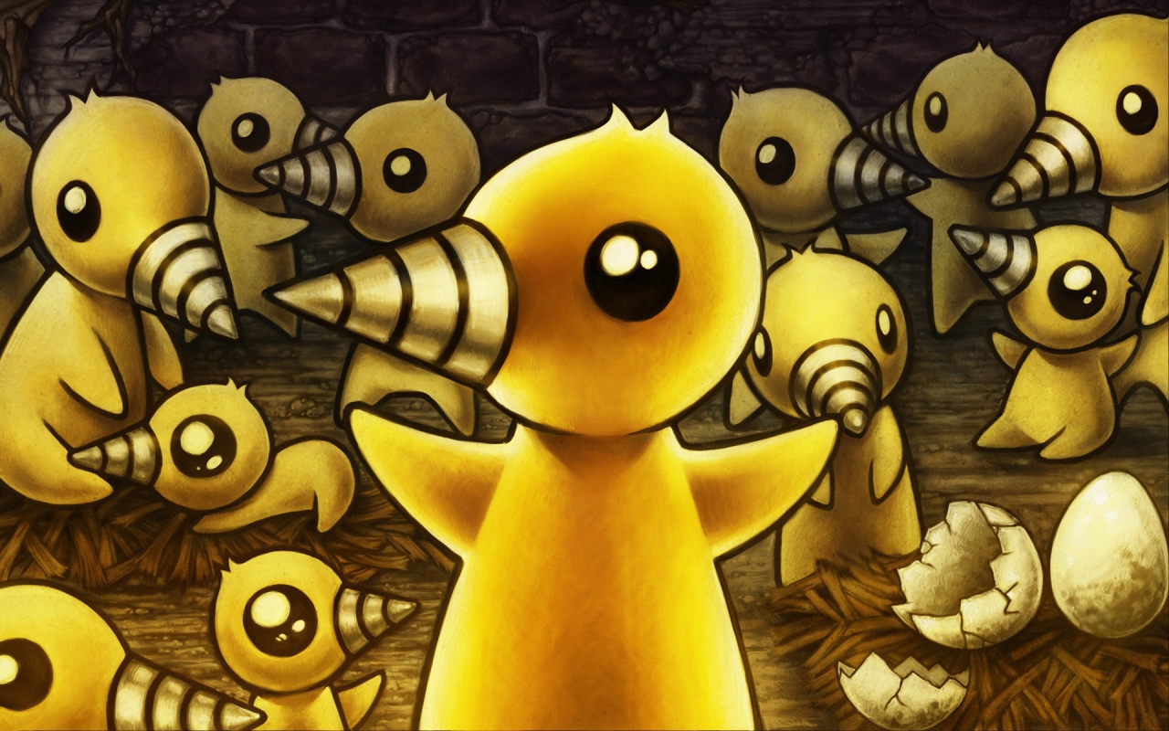 Утята с конусообразными клювами