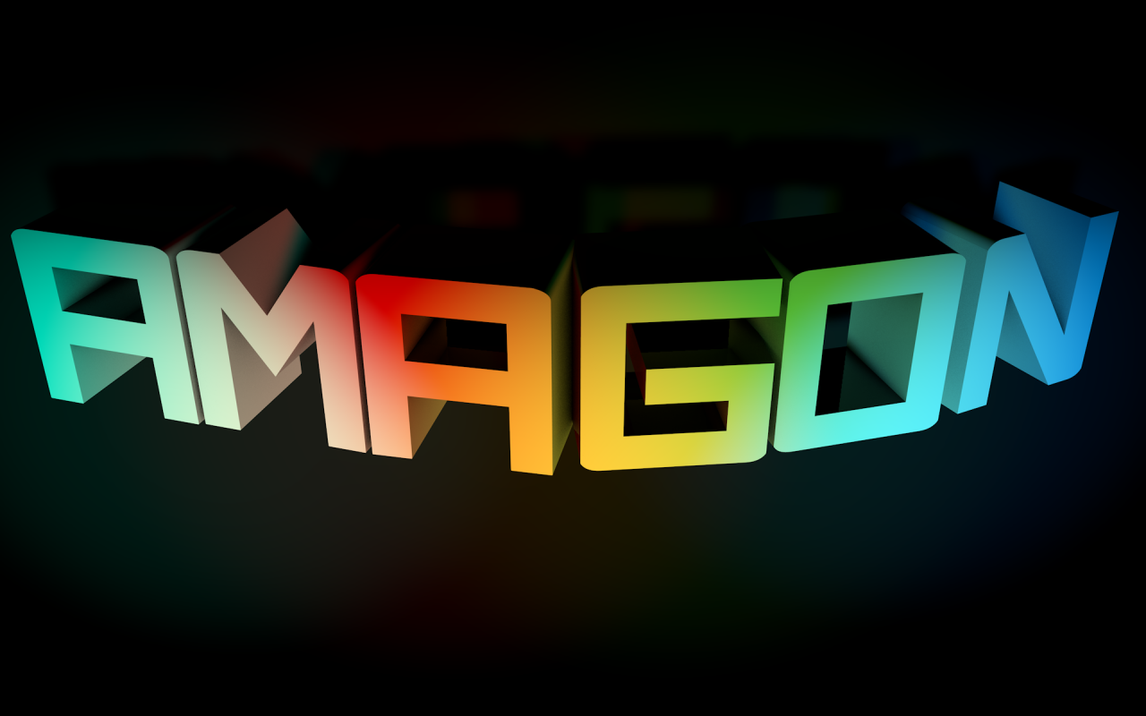 Радужная надпись на черном фоне, 3Д модель