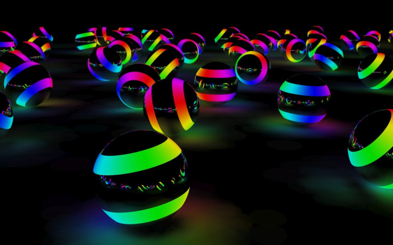 Радужные световые шары