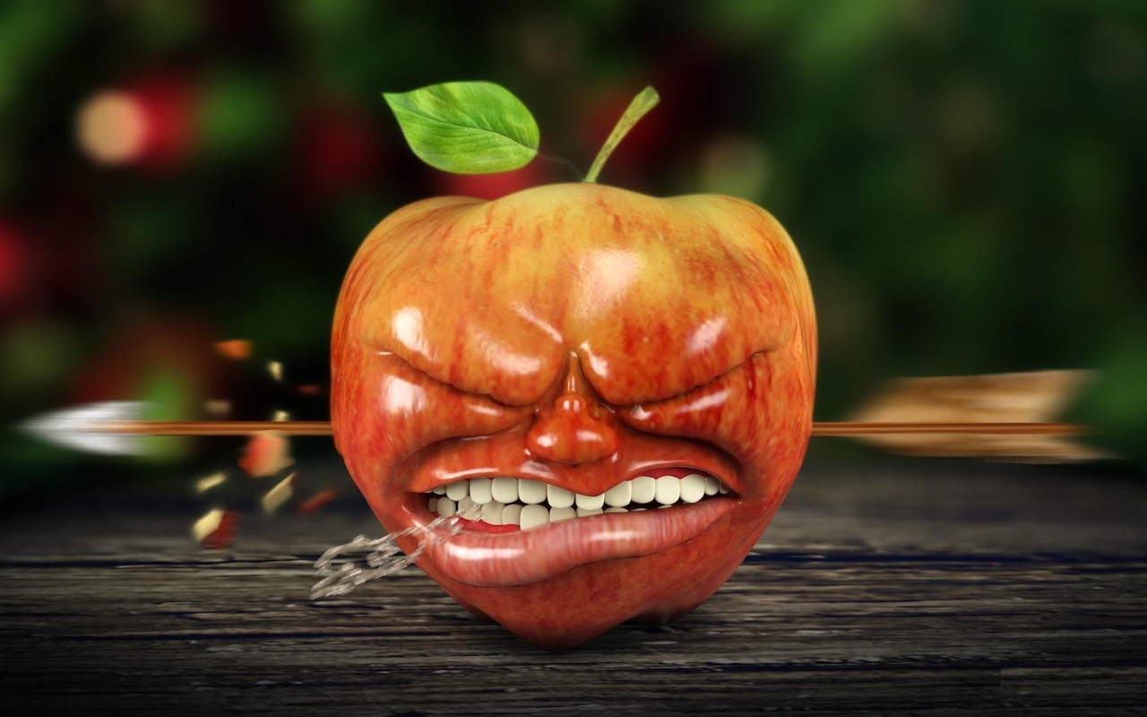 Грустное яблоко, 3Д модель