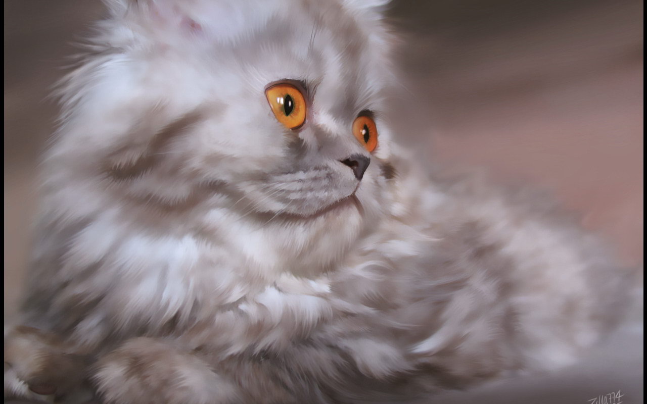 Серебристый  котенок