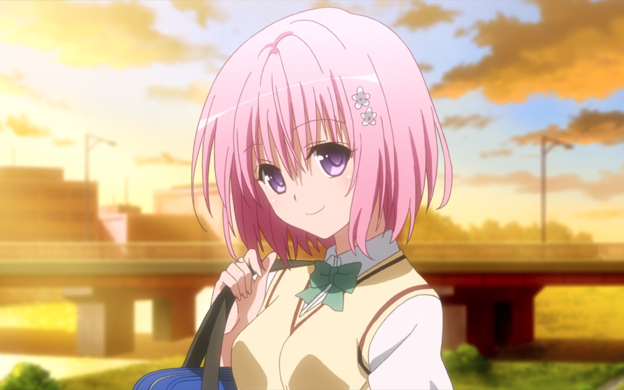 Девушка с розовыми волосами в аниме Любовь и прочие неприятности