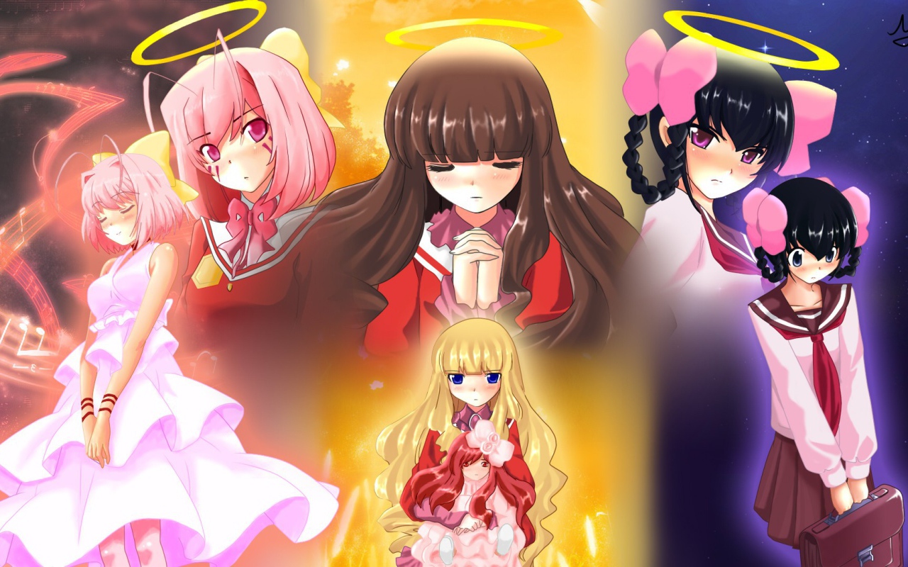 Ангелы в аниме Одному лишь Богу ведомый мир