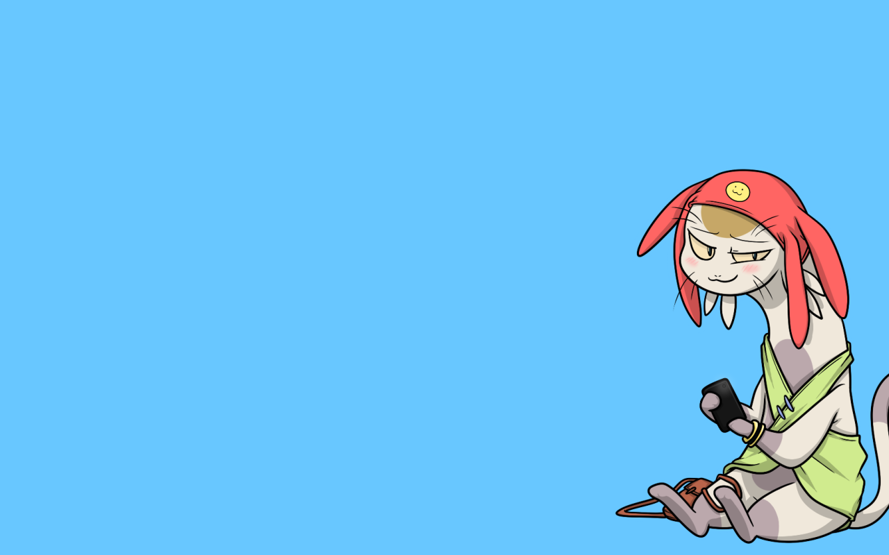 Персонаж аниме Космический Денди на голубом фоне