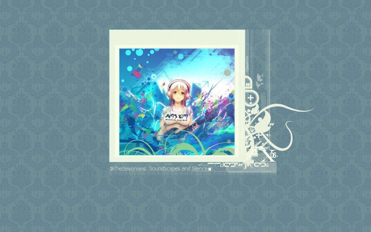 Девушка аниме на открытке