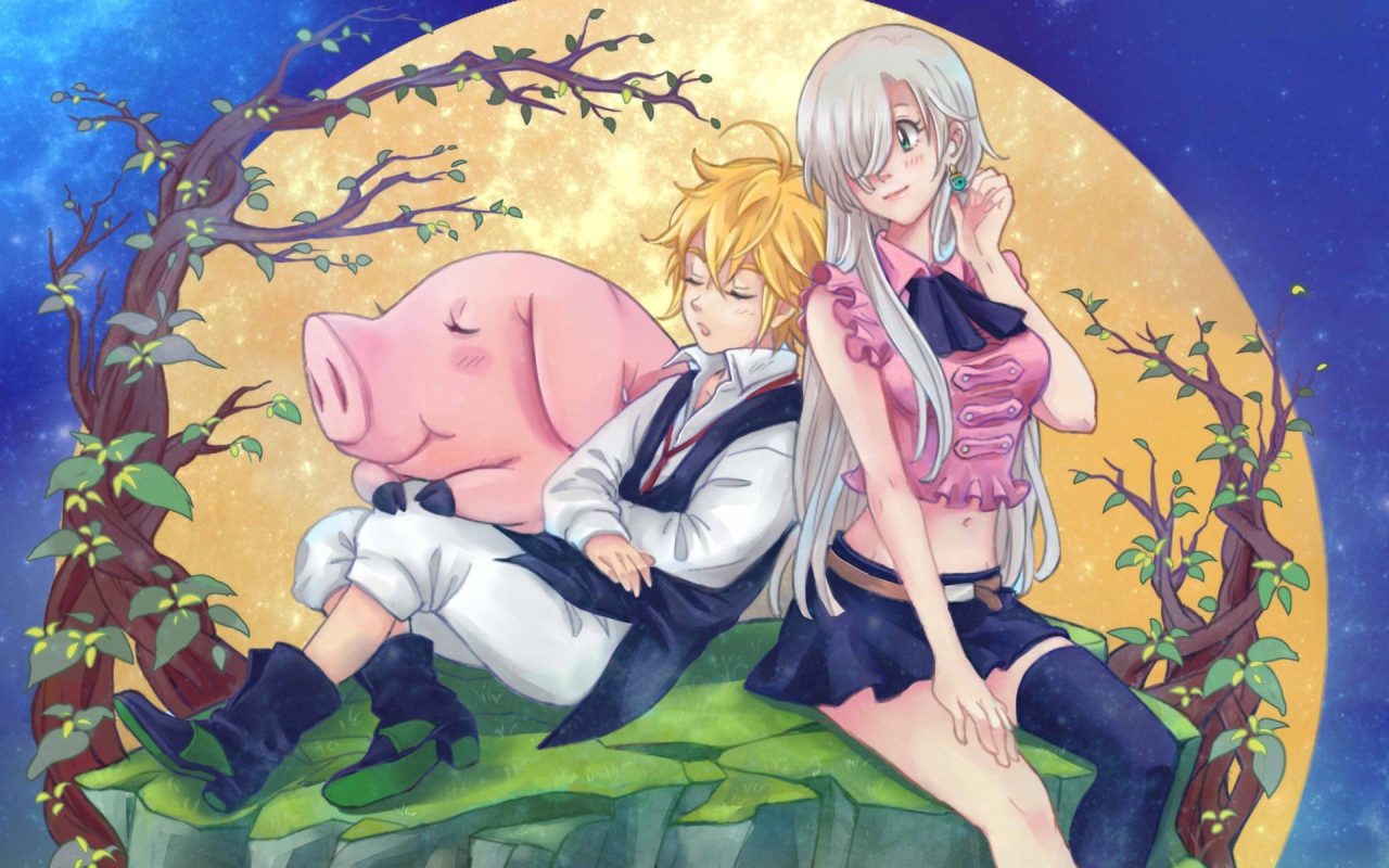 Парень и девушка из аниме Nanatsu no Taizai
