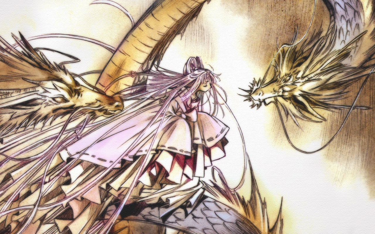 Драконы с девушкой аниме